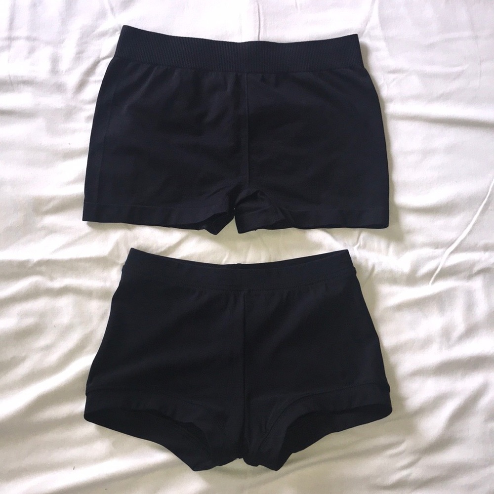 Jockey black nylon activewear sport dance shorts M